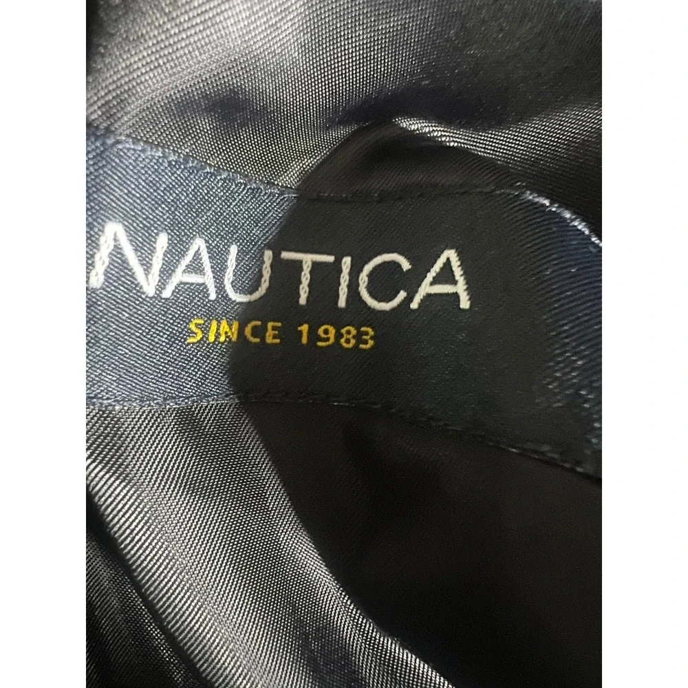 Nautica Mens Suit Vest Black Wool Blend  Medium grunge goth